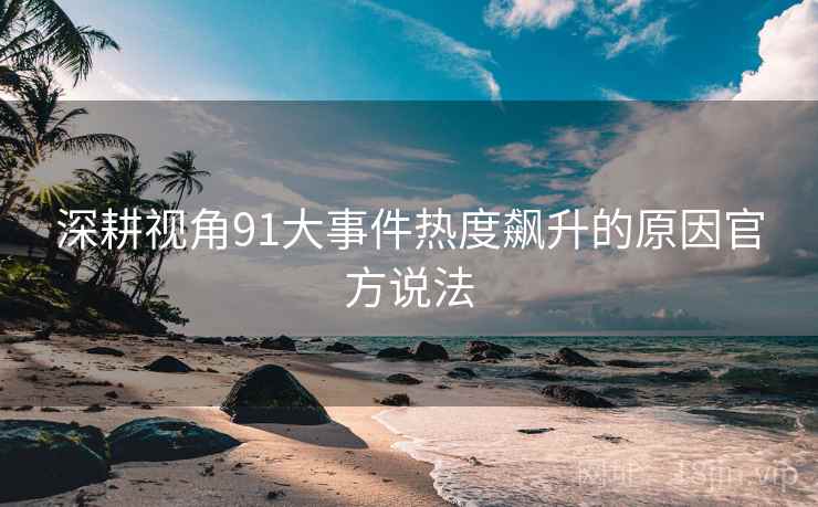 深耕视角91大事件热度飙升的原因官方说法