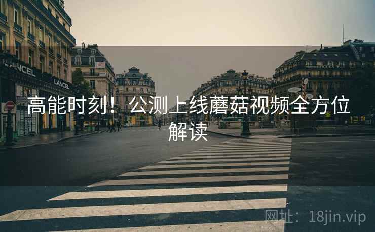 高能时刻！公测上线蘑菇视频全方位解读