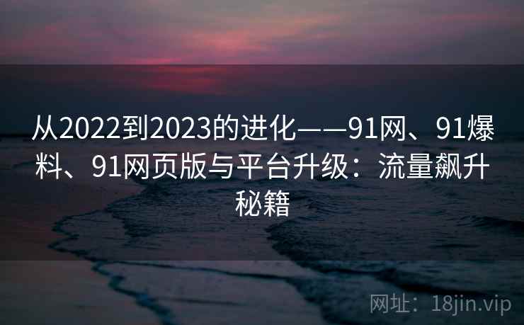从2022到2023的进化——91网、91爆料、91网页版与平台升级：流量飙升秘籍
