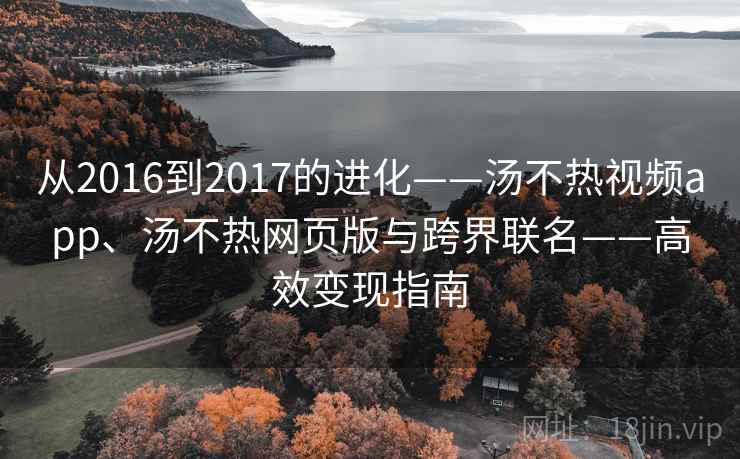 从2016到2017的进化——汤不热视频app、汤不热网页版与跨界联名——高效变现指南