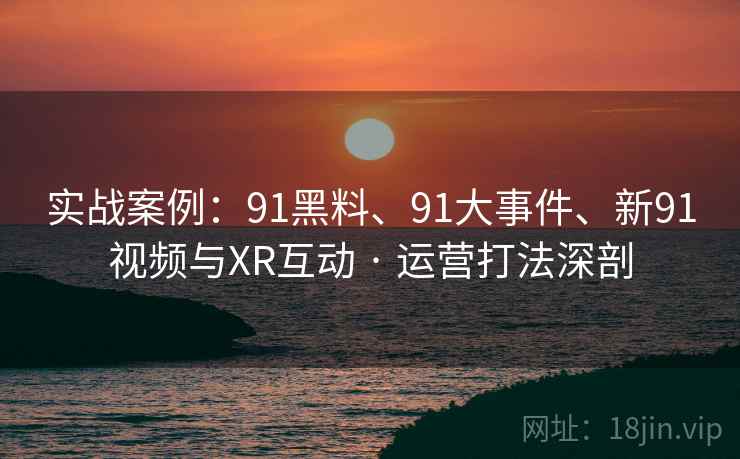 实战案例：91黑料、91大事件、新91视频与XR互动 · 运营打法深剖
