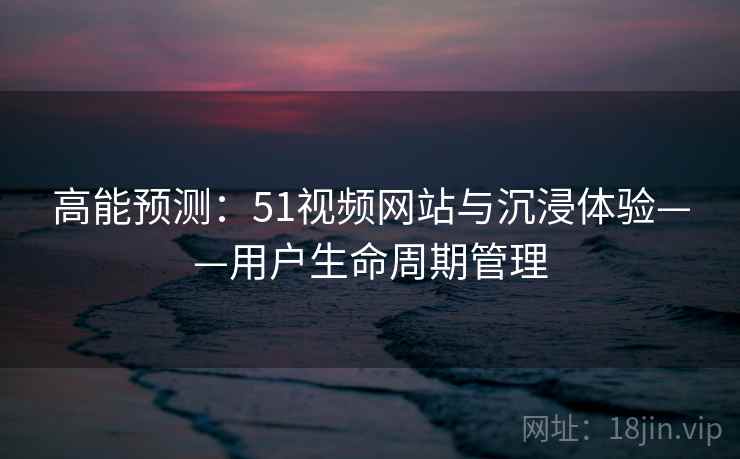 高能预测：51视频网站与沉浸体验——用户生命周期管理